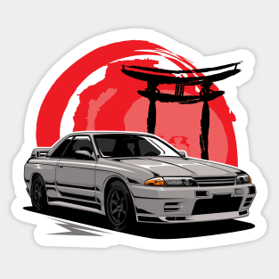 Nissan Skyline R32 Apparel, Bnr, Japanese Racecar, JDM Tshirt, rb26, Car Fans, Car Guys Gift Idea, Car Enthusiast, Car Lovers Sticker